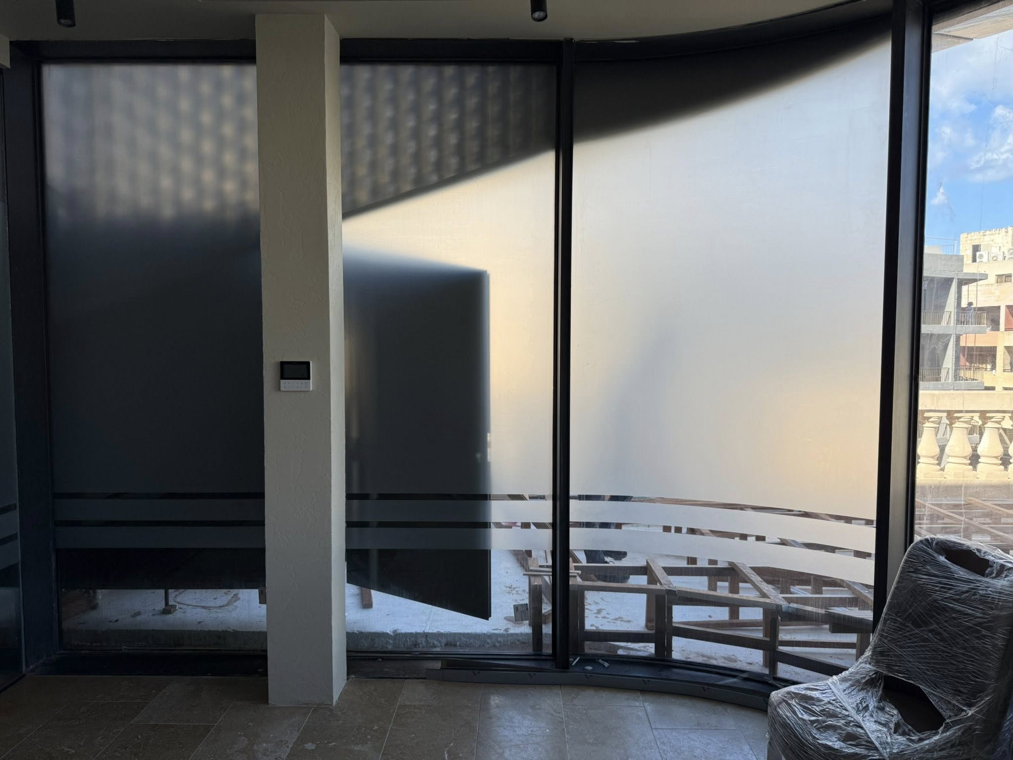 Custom-designed blackout window film for business to maximize advertisement and pri
